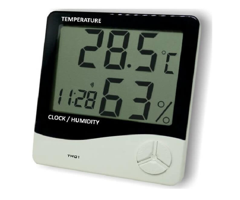 Imagem mostrando termo-higrômetro digital